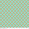 21" End of Bolt - SALE Jingle Bells Plaid C14836 Multi - Riley Blake Designs - Christmas Diagonal - Quilting Cotton Fabric