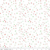 11" End of Bolt - Jingle Bells Sprinkles C14837 White by Riley Blake Designs - Christmas Scattered Stars - Quilting Cotton Fabric