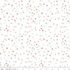 Fat Quarter End of Bolt - Jingle Bells Sprinkles C14837 White by Riley Blake Designs - Christmas Scattered Stars - Quilting Cotton Fabric