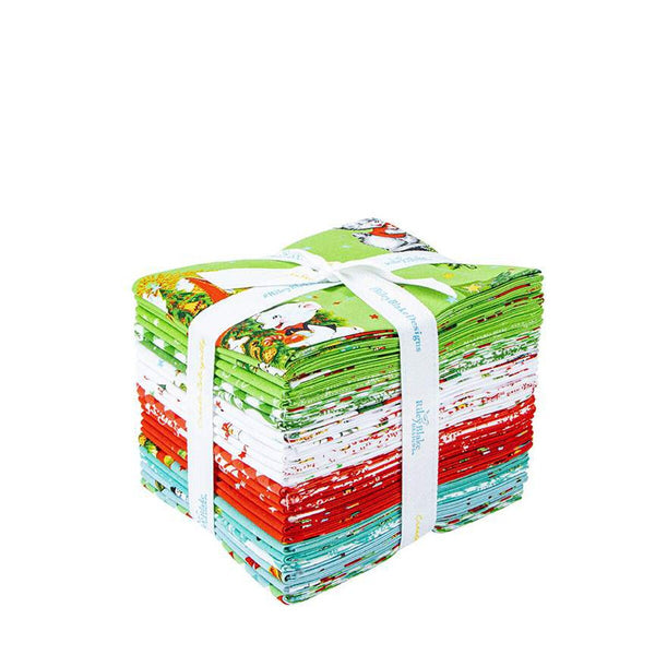 SALE Jingle Bells Fat Quarter Bundle 24 pieces - Riley Blake Designs - Pre cut Precut - Christmas - Quilting Cotton Fabric