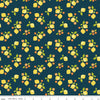 DEAL Here Comes the Sun Citrus C14811 Midnight - Riley Blake Designs - Lemons Blossoms - Quilting Cotton Fabric