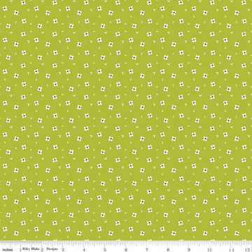 SALE Here Comes the Sun Daisies C14815 Green - Riley Blake Designs - Floral Flowers - Quilting Cotton Fabric