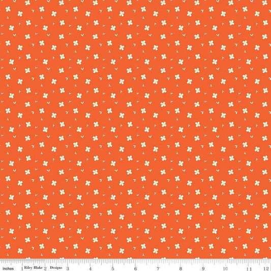 SALE Here Comes the Sun Daisies C14815 Red - Riley Blake Designs - Floral Flowers - Quilting Cotton Fabric