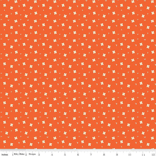 SALE Here Comes the Sun Daisies C14815 Red by Riley Blake Designs - Floral Flowers - Quilting Cotton Fabric