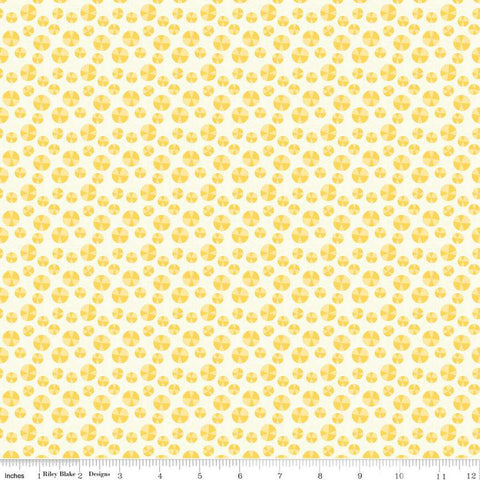 SALE Here Comes the Sun Slices C14817 Cream by Riley Blake Designs - Scattered Circles - Quilting Cotton Fabric