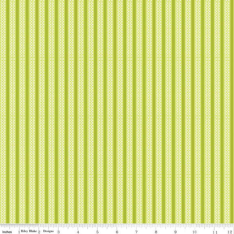 SALE Here Comes the Sun Stripes C14818 Lime by Riley Blake Designs - Stripe Striped - Quilting Cotton Fabric