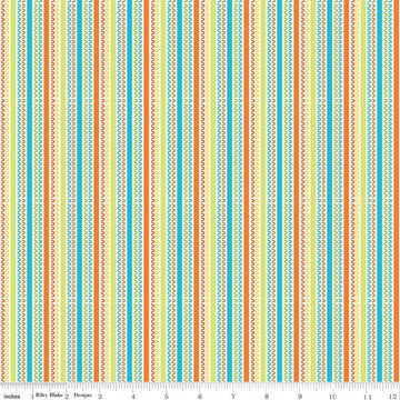 22" End of Bolt - SALE Here Comes the Sun Stripes C14818 Multi - Riley Blake Designs - Stripe Striped - Quilting Cotton Fabric