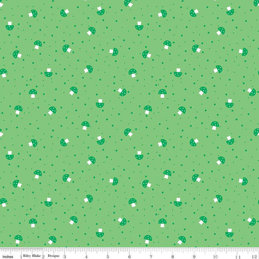 Bloom Mushies C14986 Sweet Pea - Riley Blake Designs - Mushrooms Dots - Quilting Cotton Fabric