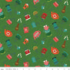Image of In From the Cold Cups Green by Riley Blake Designs. Features a pattern of cups, mugs, and teapots on a green background. 
Cute Little Fabric Shop