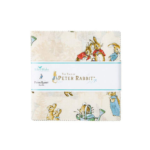 The Tale of Peter Rabbit Charm Pack 5" Stacker Bundle - Riley Blake Designs - 42 piece Precut Pre cut - Quilting Cotton Fabric