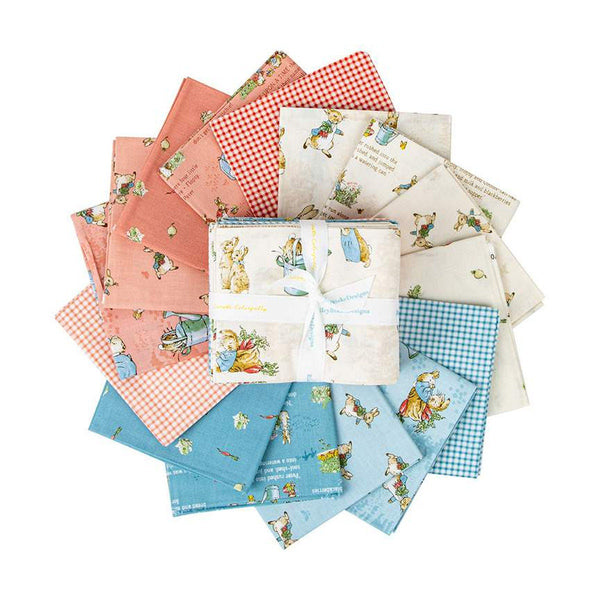 The Tale of Peter Rabbit Fat Quarter Bundle 15 pieces - Riley Blake - Precut - Beatrix Potter - Quilting Cotton Fabric - Licensed Product