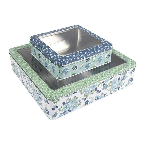 Lori Holt Baked with Love Enamel Tins ST-24590 - Riley Blake Designs - Vintage - Set of 2 Sizes Food Safe