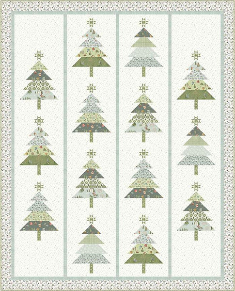 SALE Pine-ing for Christmas Quilt PATTERN P180 by Wendy Sheppard - Riley Blake Designs - INSTRUCTIONS Only - Pieced Pine Trees