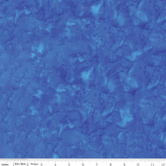 SALE Batiks Expressions Hand-Dyes BT21000-296 Azure - Riley Blake Designs - Hand-Dyed Print - Quilting Cotton