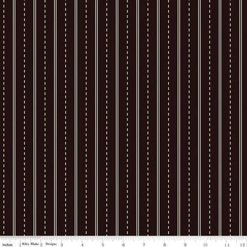 Black, dark brown fabric with striped dashed lines.
Cute Little Fabric Shop