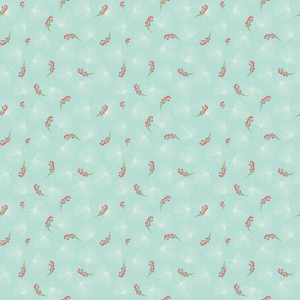 27" End of Bolt - SALE Enchanted Meadow Pine Needles C11552 Songbird - Riley Blake Designs - Berries Pines Blue - Quilting Cotton Fabric