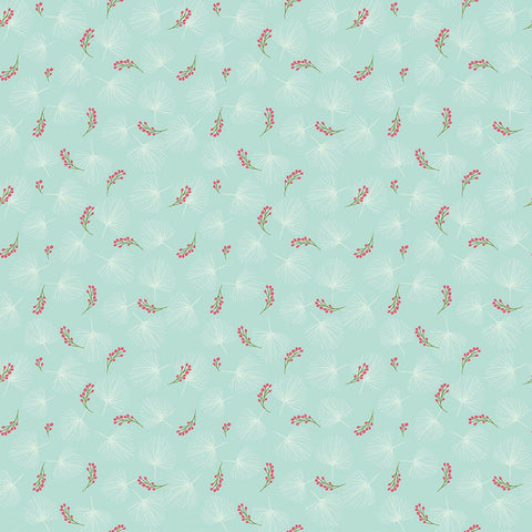 27" End of Bolt - SALE Enchanted Meadow Pine Needles C11552 Songbird - Riley Blake Designs - Berries Pines Blue - Quilting Cotton Fabric