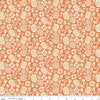 Image of the Autumn Afternoon Pumpkins Orange quilting cotton fabric by Heather Peterson for Riley Blake Designs. Features flowers, pumpkins, mushrooms, leaves, and acorns on an orange background. 
Cute Little Fabric Shop