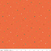 Image of the Autumn Afternoon Hexi Dots Orange quilting cotton fabric by Heather Peterson for Riley Blake Designs. Features multicolored hexagon polka dots on an orange background. 
Cute Little Fabric Shop