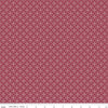 Image of the Autumn Afternoon Pumpkin Seeds Berry quilting cotton fabric by Heather Peterson for Riley Blake Designs. Features an orange peel geometric design on a dark pink purple wine colored background. 
Cute Little Fabric Shop