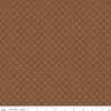 Image of the Autumn Afternoon Pumpkin Seeds  Brown quilting cotton fabric by Heather Peterson for Riley Blake Designs. Features an orange peel geometric design on a brown colored background. 
Cute Little Fabric Shop