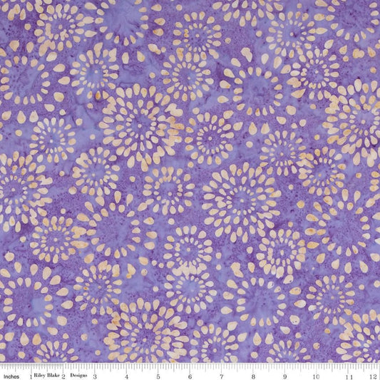 SALE Batiks Expressions BTHH1032 Lavender 1 - Riley Blake Designs - Hand-Dyed Tjaps Print - Quilting Cotton Fabric