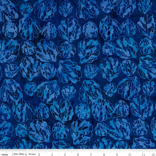 SALE Batiks Expressions BTCB1012 Mexican Blue - Riley Blake Designs - Hand-Dyed Tjaps Print - Quilting Cotton Fabric