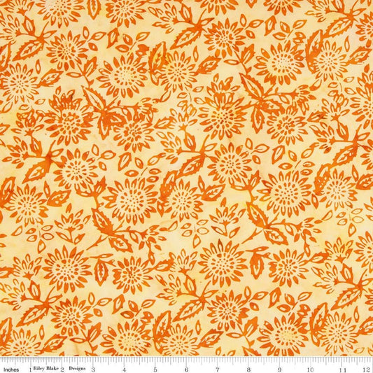 DEAL Batiks Expressions BTHH1100 Candy Corn - Riley Blake Designs - Hand-Dyed Tjaps Print - Quilting Cotton Fabric