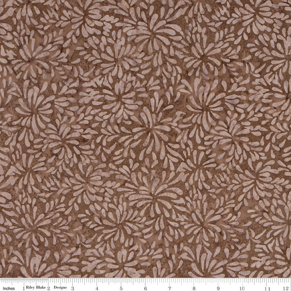 SALE Batiks Expressions BTHH1056 Nutmeg - Riley Blake Designs - Hand-Dyed Tjaps Print - Quilting Cotton Fabric