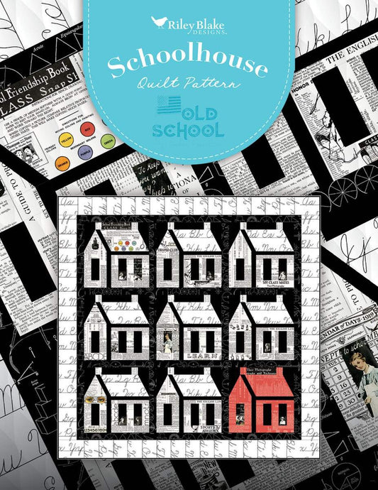 SALE Schoolhouse Quilt PATTERN P120 - J. Wecker Frisch - Riley Blake Designs - INSTRUCTIONS Only - Pieced School Blocks