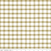 Image of the Monthly Placemats 2 Gingham Gold quilting cotton fabric by Hester & Cook for Riley Blake Designs. Features a textured gingham check pattern with light gold and white. 
Cute Little Fabric Shop