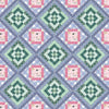 Image of the Chelsey Cobabe Heroine Quilt Pattern. Features a purple, green, and pink quilt with alternating blocks. 
Cute Little Fabric Shop