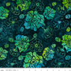 SALE Batiks Expressions BTPT1077 Blue Green Multi - Riley Blake Designs - Hand-Dyed Tjaps Print - Quilting Cotton Fabric