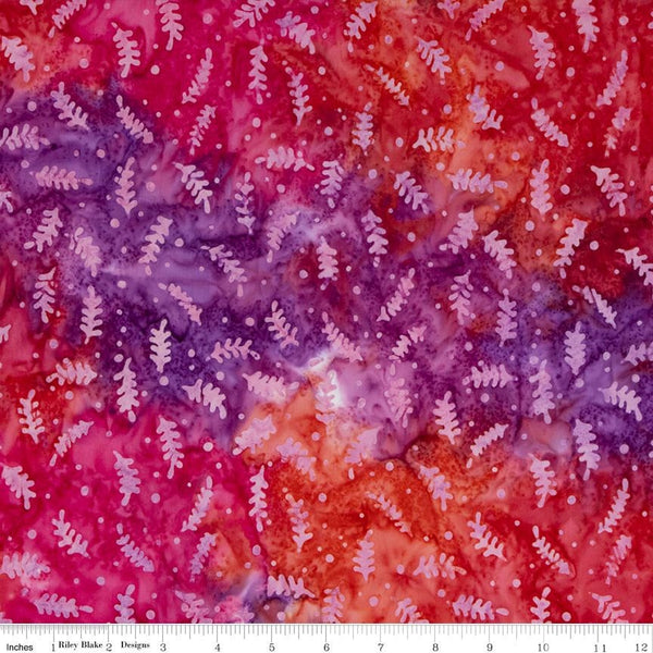 SALE Batiks Expressions BTPT1131 Grape Multi - Riley Blake Designs - Hand-Dyed Tjaps Print - Quilting Cotton