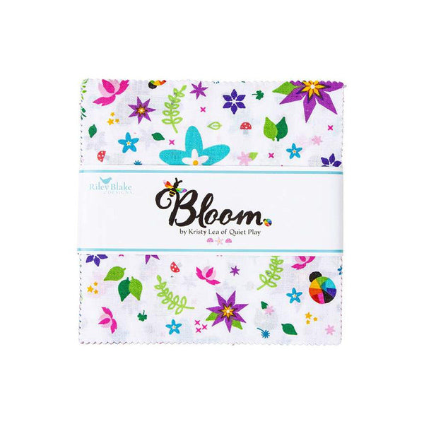 Bloom Charm Pack 5" Stacker Bundle - Riley Blake Designs - 42 piece Precut Pre cut - Quilting Cotton Fabric