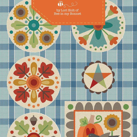 Image of the Autumn Punch Needle Pattern by Lori Holt for Riley Blake Designs. Features 6 fall-themed projects. 
Cute Little Fabric Shop