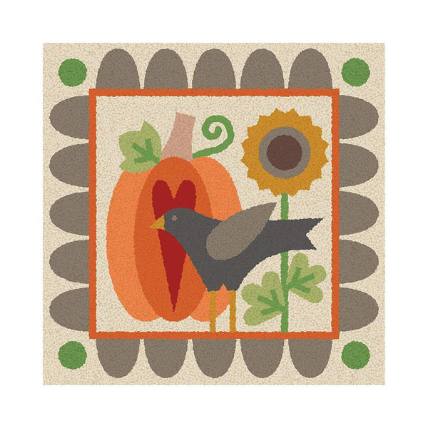 Image of the pumpkin, crow, and sunflower project from the Autumn Punch Needle Pattern by Lori Holt for Riley Blake Designs.
Cute Little Fabric Shop