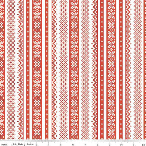 Image of the Ski Hill Sweater White quilting cotton fabric by Corinne Wells for Riley Blake Designs. Features a striped sweater pattern on a white background.
Cute Little Fabric Shop