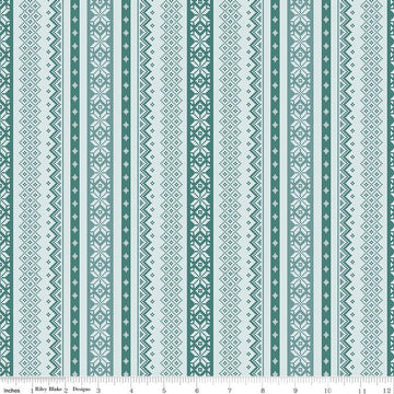 Image of the Ski Hill Sweater Powder quilting cotton fabric by Corinne Wells for Riley Blake Designs. Features a light blue and teal striped sweater pattern on a light blue background.
Cute Little Fabric Shop