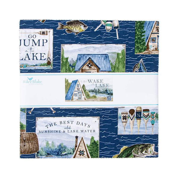 Wake at the Lake Layer Cake 10" Stacker Bundle - Riley Blake Designs - 42 piece Precut Pre cut - Quilting Cotton Fabric