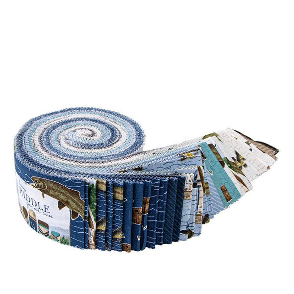 SALE Wake at the Lake 2.5 Inch Rolie Polie Jelly Roll 40 pieces - Riley Blake Designs - Precut Pre cut Bundle - Quilting Cotton Fabric