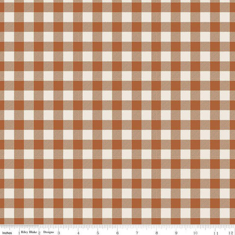 Image of spice, orange-brown 1/2 inch gingham stripe from the Riley Blake Pumpkin Spice collection.
Cute Little Fabric Shop Team