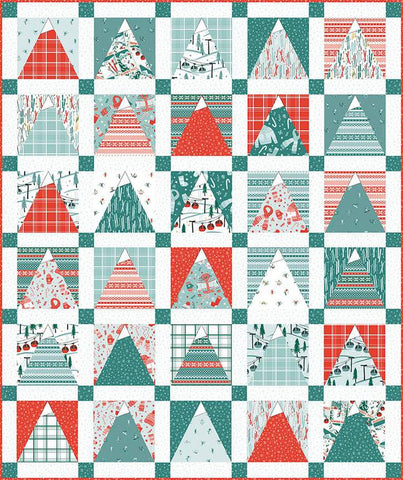 Image of the Frannie B. Quilting Co. Peaks Quilt Pattern by Riley Blake Designs. Features snowy mountain peaks bordered by sashing and posts and is 10&quot; stacker friendly.
Cute Little Fabric Shop