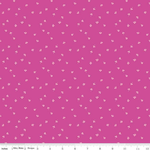 Image of the Chloe Clovers Fuchsia quilting cotton fabric by Rachel Erickson for Riley Blake Designs. Image features tiny scattered clovers on a hot pink background.
Cute Little Fabric Shop