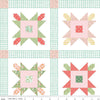 Clover Farm from Riley Blake Designs. Image depicts a cheater print with a star quilt design. Quilting cotton fabric. 
Cute Little Fabric Shop