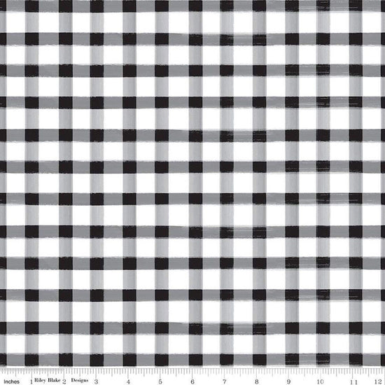 Image of Monthly Placemats 2 Gingham Black from Riley Blake Designs. Features an black printed gingham pattern. 
Cute Little Fabric Shop