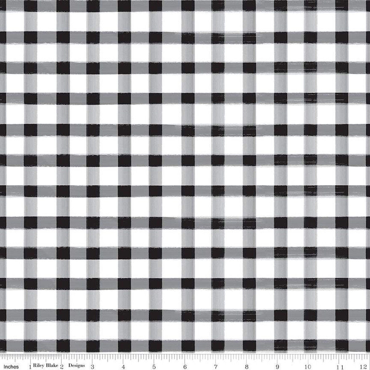 Image of Monthly Placemats 2 Gingham Black from Riley Blake Designs. Features an black printed gingham pattern. 
Cute Little Fabric Shop