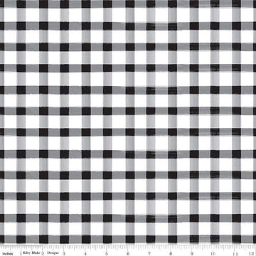 Image of Monthly Placemats 2 Gingham Black from Riley Blake Designs. Features an black printed gingham pattern. 
Cute Little Fabric Shop