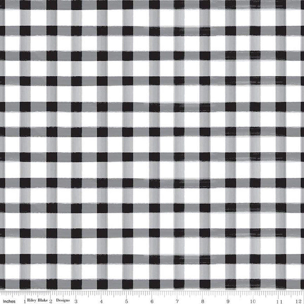 Image of Monthly Placemats 2 Gingham Black from Riley Blake Designs. Features an black printed gingham pattern. 
Cute Little Fabric Shop