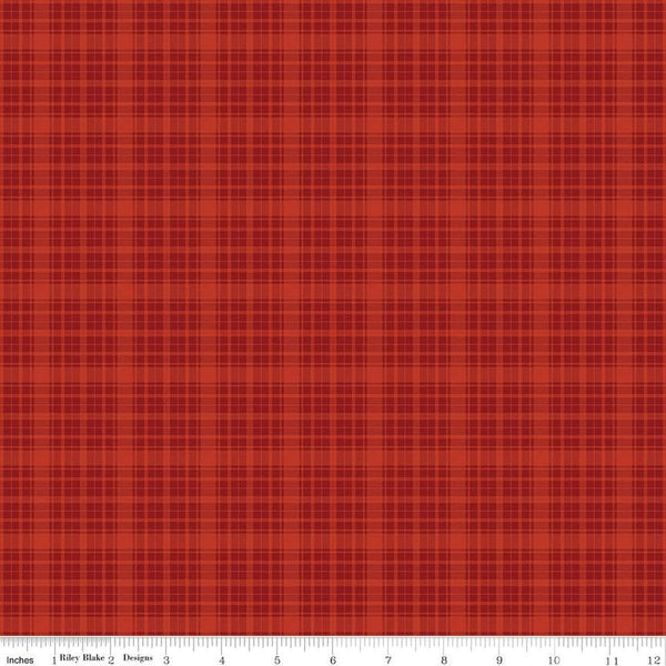 Image of Christmas Is in Town Plaid Red by Riley Blake Designs. Features a small plaid pattern with light and dark red.
Cute Little Fabric Shop